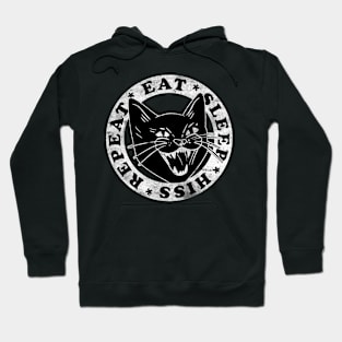 Eat Sleep Hiss Repeat Funny design for cat lovers Hoodie